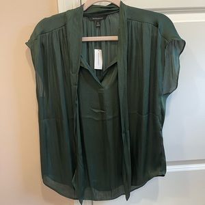 Banana Republic Green Wrap Blouse